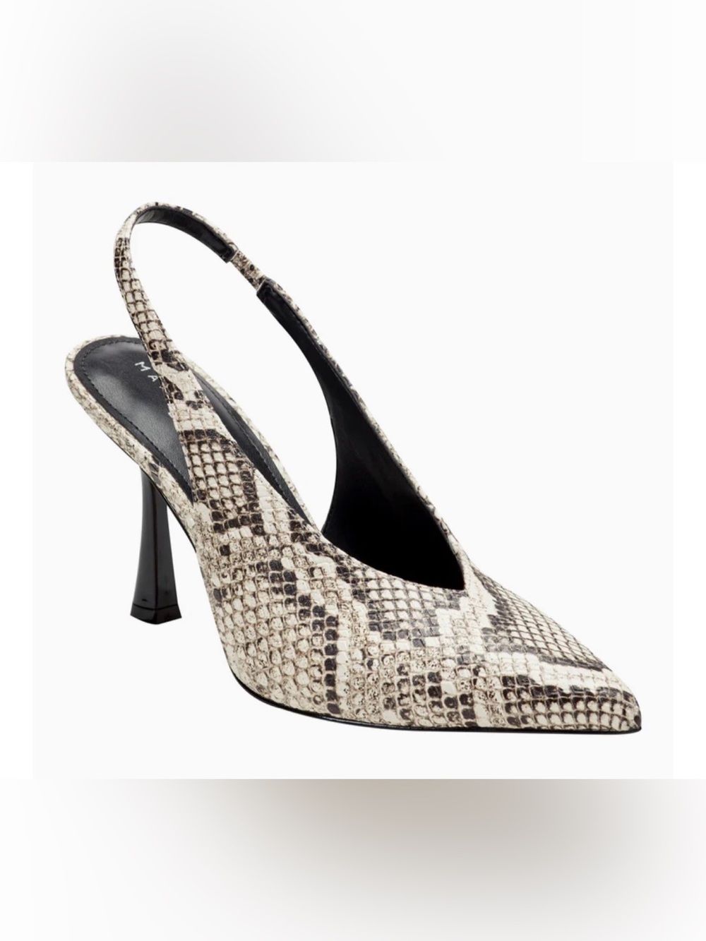 Marc Fisher Esther Leather Slingback Pump Reptile Leather Size 6M